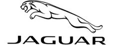 Zu Hause ist das Jaguar-Logo auf weißem Hintergrund zu sehen.