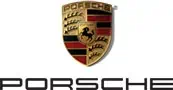 Das Porsche-Logo auf weissem Hintergrund zeigt „Home“.