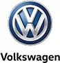Ein Volkswagen-Logo auf weißem Hintergrund, perfekt für zu Hause.
