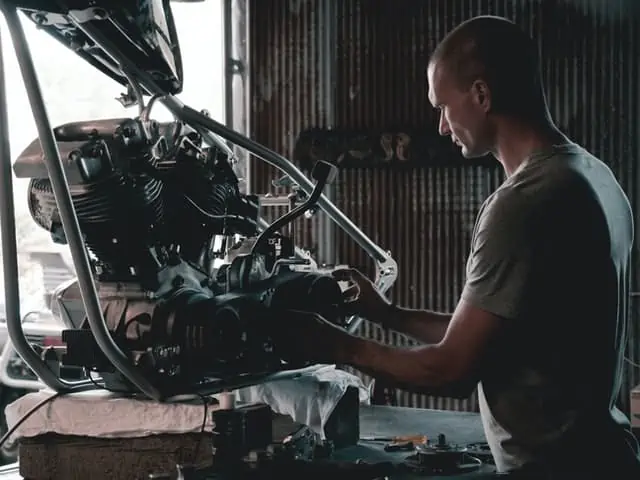 a car mechanic working